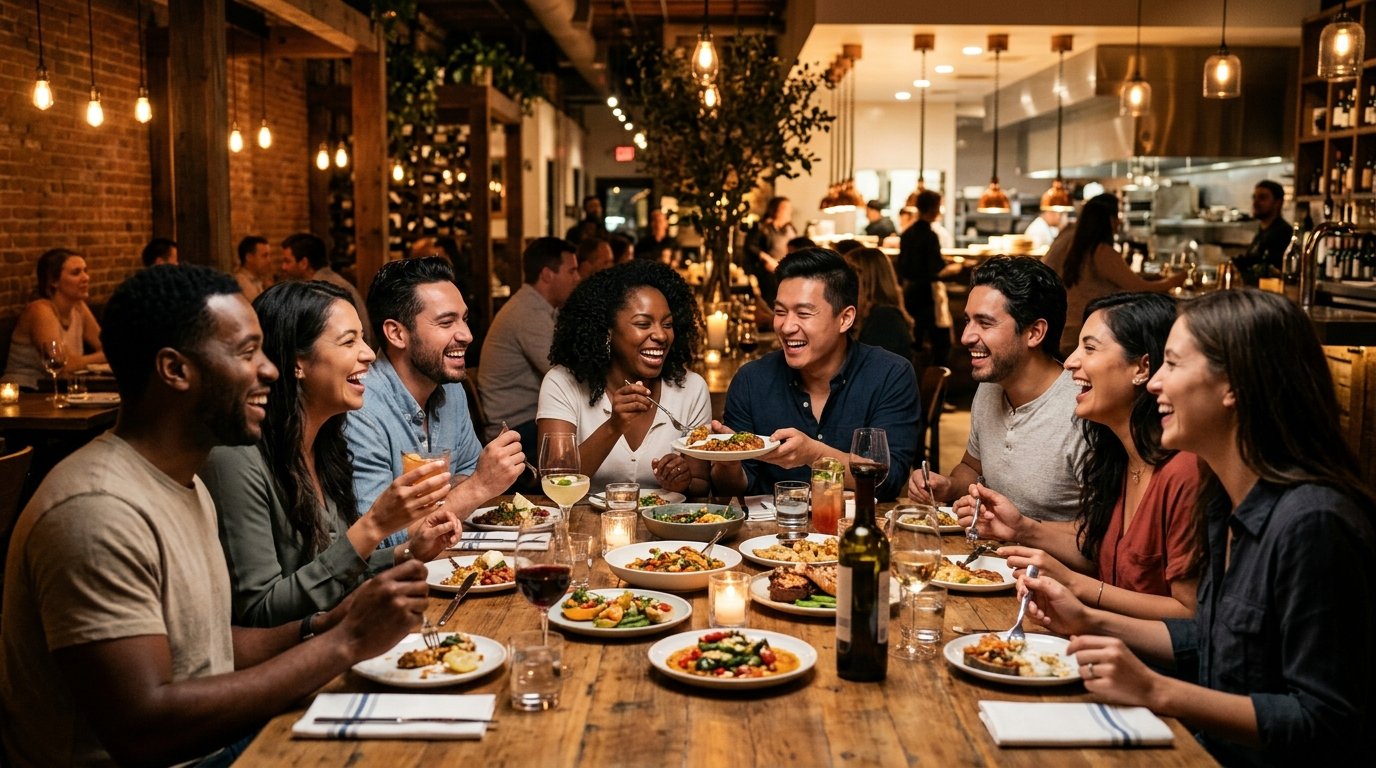 Freunde beim Essen