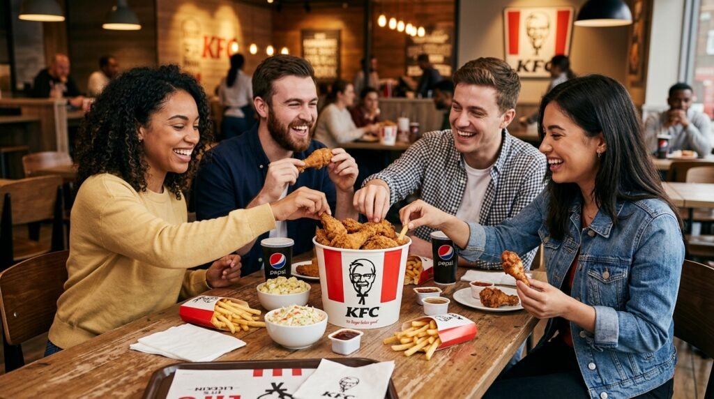 KFC Bucket für Gruppen – zu mehreren ist ein Bucket deutlich günstiger als Einzelmenüs