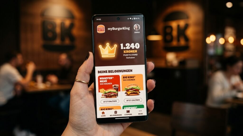 myBurgerKing Kronen-Programm – Punkte sammeln und gegen Gratis-Produkte einlösen
